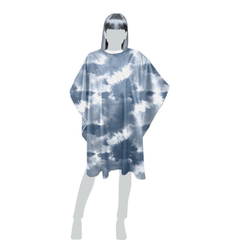 f7062 Fromm Tiedye Hairstyling Cape - Blue