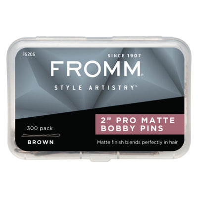 f5205 Pro Matte Bobby Pins 2" (Brown) 300pk