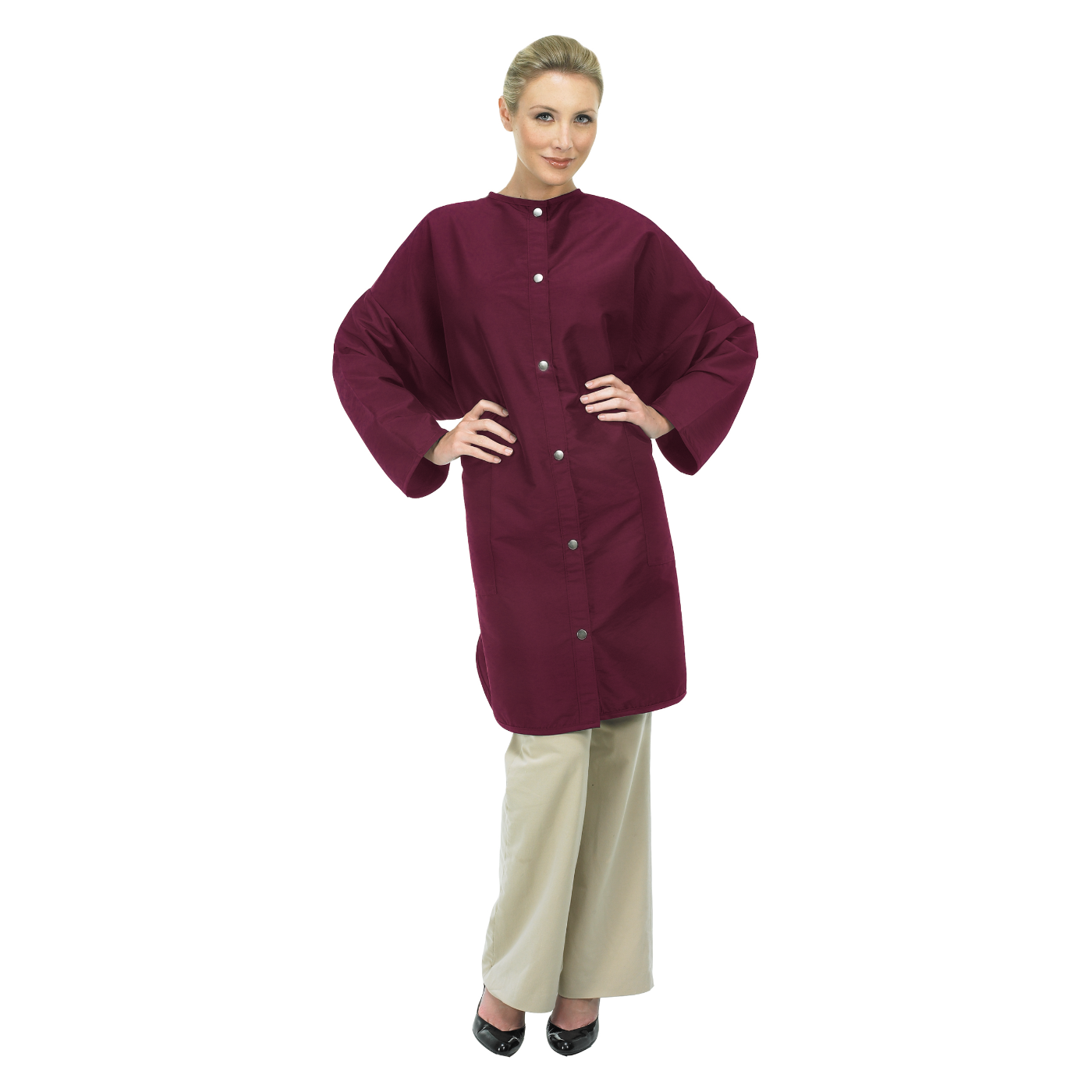 Betty Dain Big Shirts Crinkle Nylon Uniforms - Burgundy #BD999BU