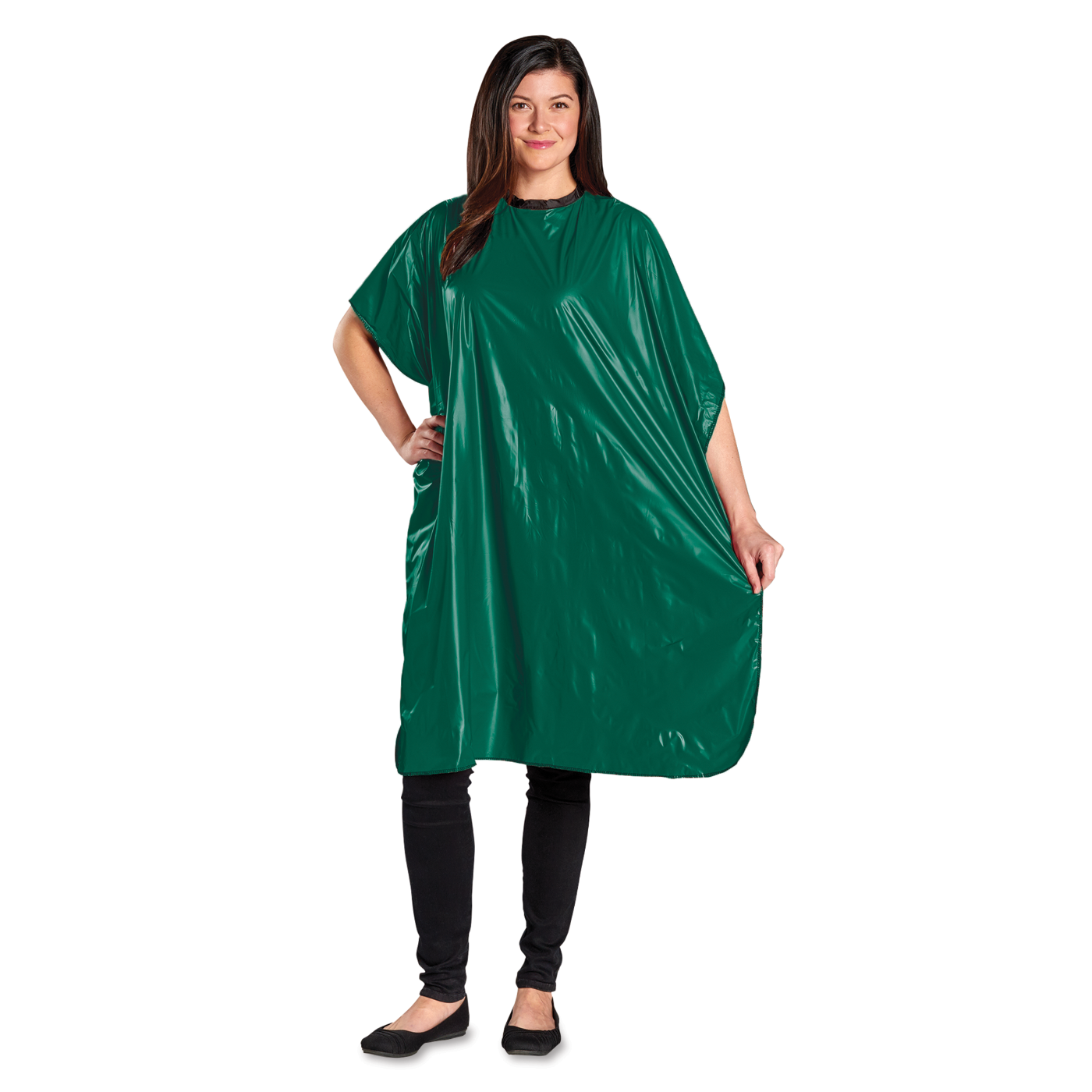 Scalpmaster Vinyl Shampoo Cape, Velcro Closure - Hunter Green #3005