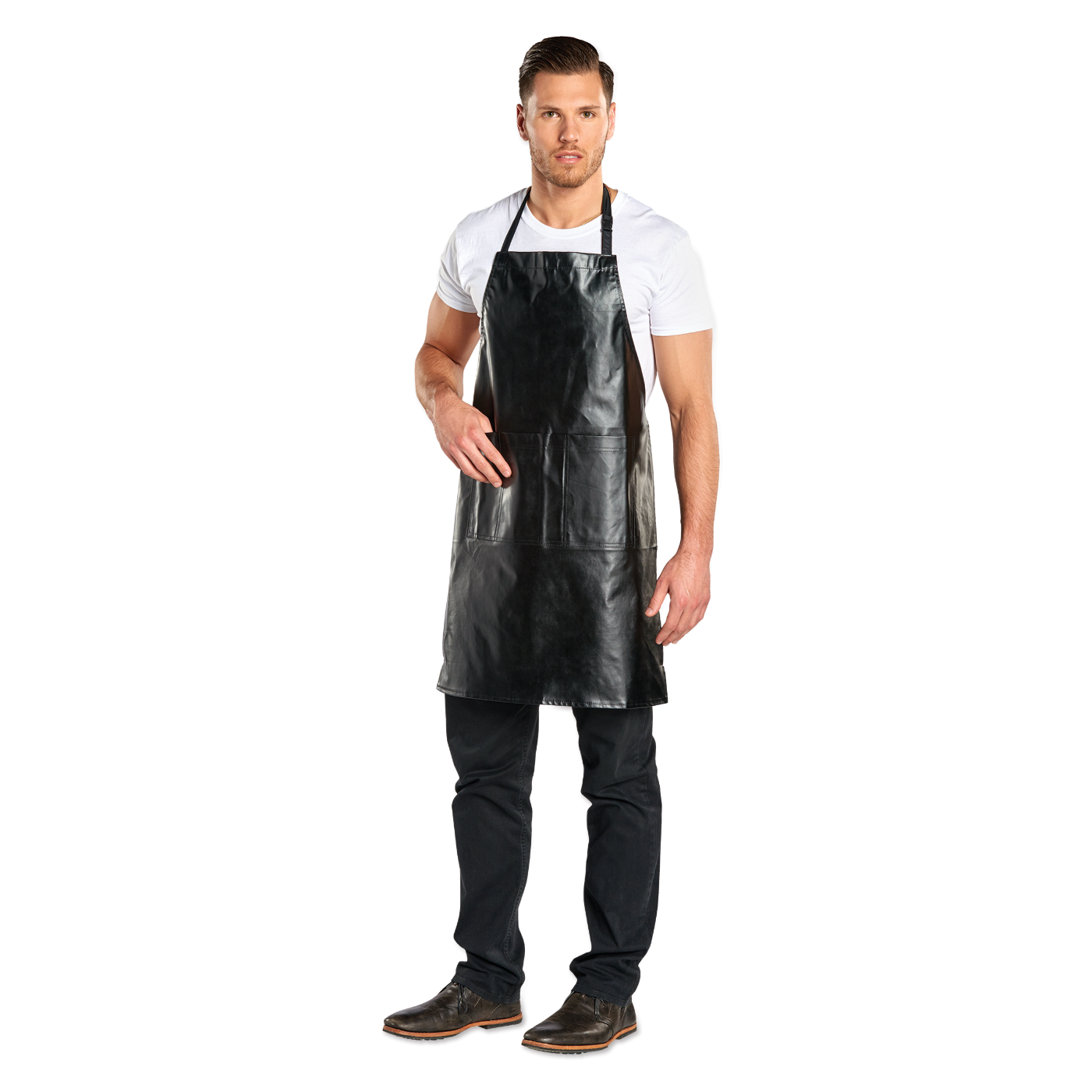 Scalpmaster Chemical Proof Stylist Apron, Faux Leather Design #3074