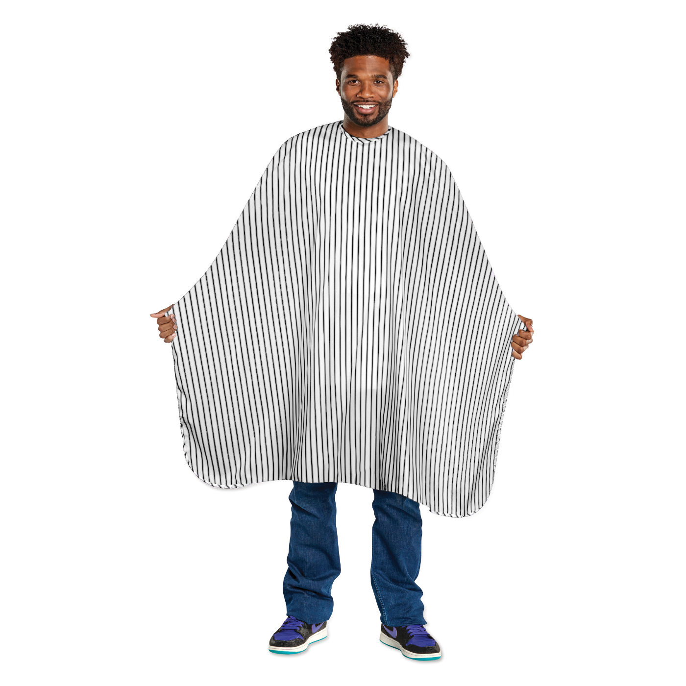 Scalpmaster Barber Tailor Striped Cutting Cape #4149