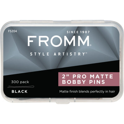 f5204 Pro Matte Bobby Pins 2" (Black) 300pk