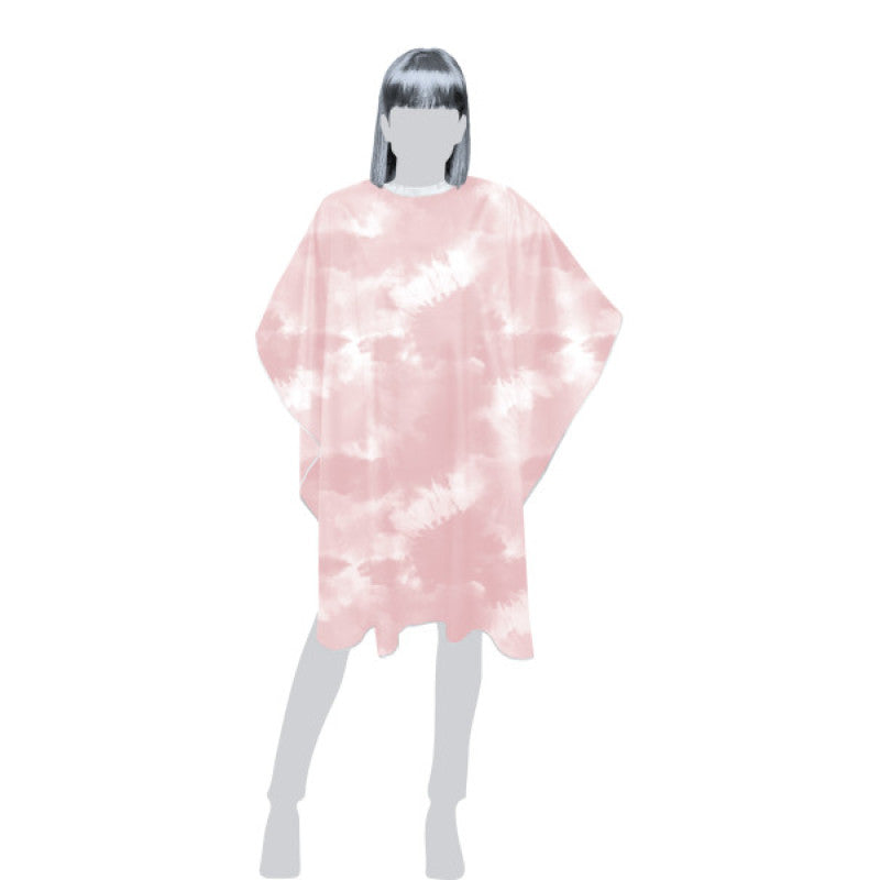 f7061 Fromm Tiedye Hairstyling Cape - Pink