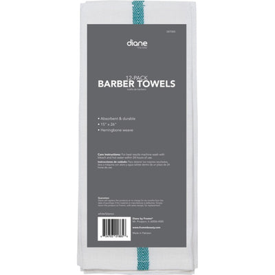 #det005 Barber Towel 15" X 26" White 12pk