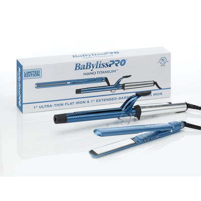 Babylisspro Nano Titanium 1" Xl Curling Iron & Straightener Combo #BNTPP62