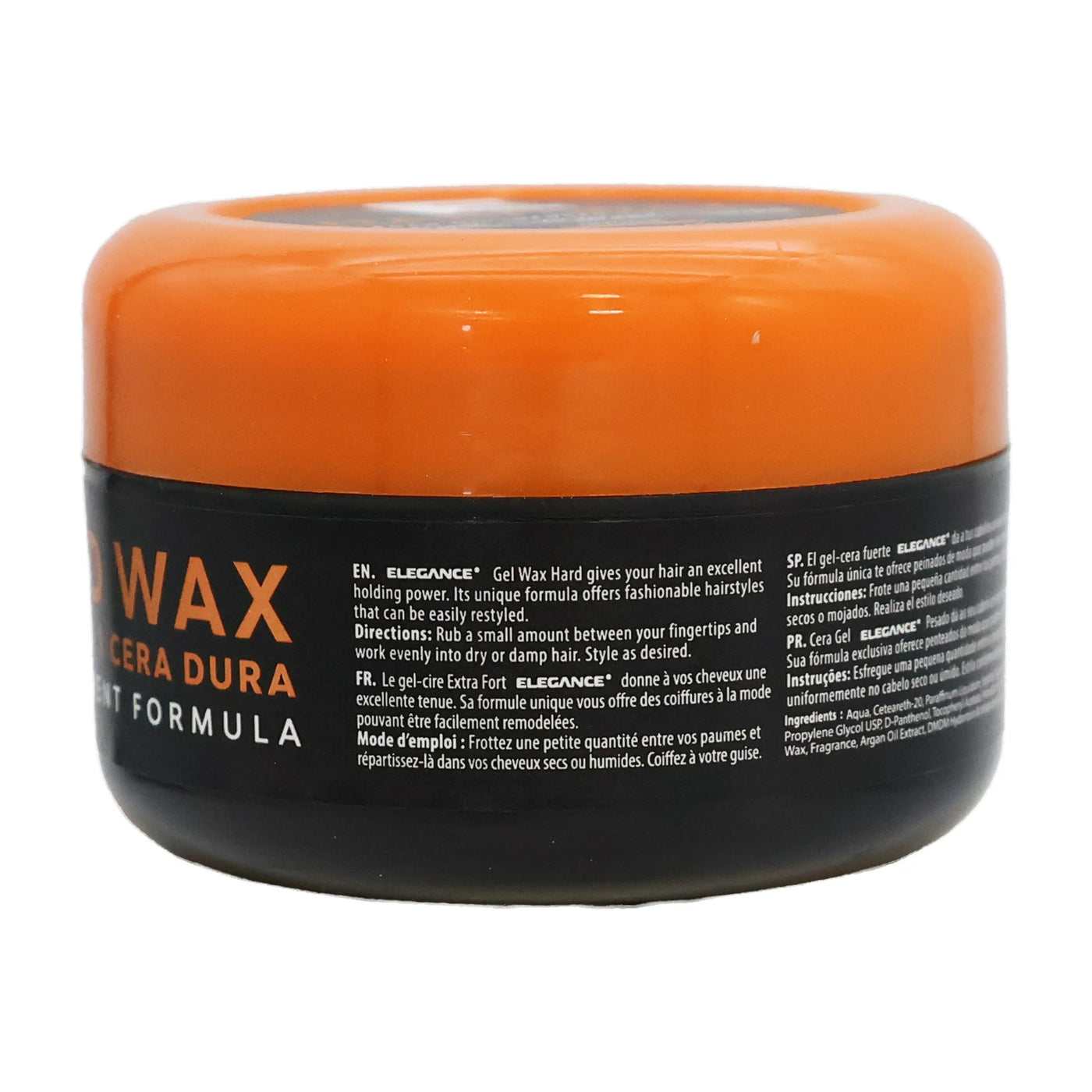 Elegance Hair Styling Gel Wax Hard With Argan Oil, 3.38 Oz.