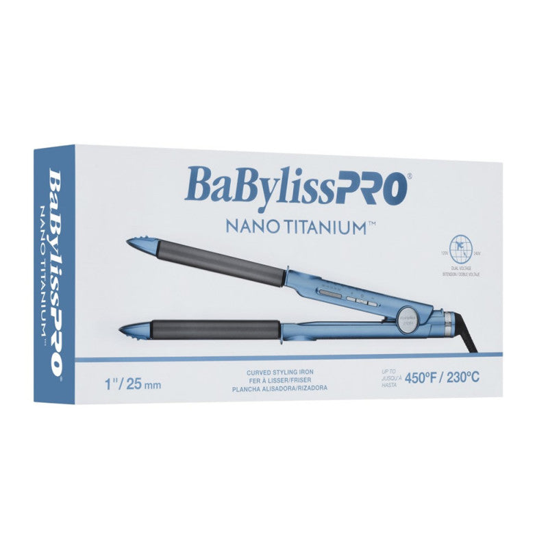 Babylisspro Nano Titanium Curved Styling Iron 1" #BNT4061UC