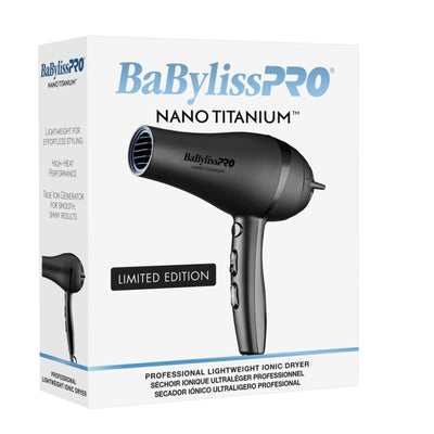 Babylisspro Nano Titanium 2000w Dryer - Matte Black