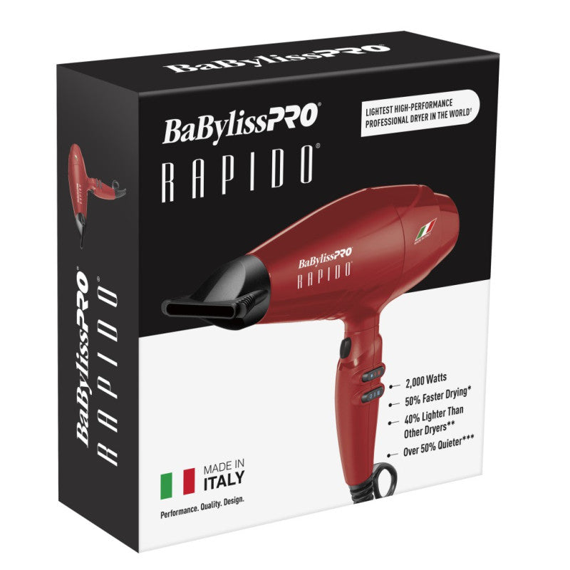 Babylisspro Rapido Dryer 2000w (Red) #BRRAP1