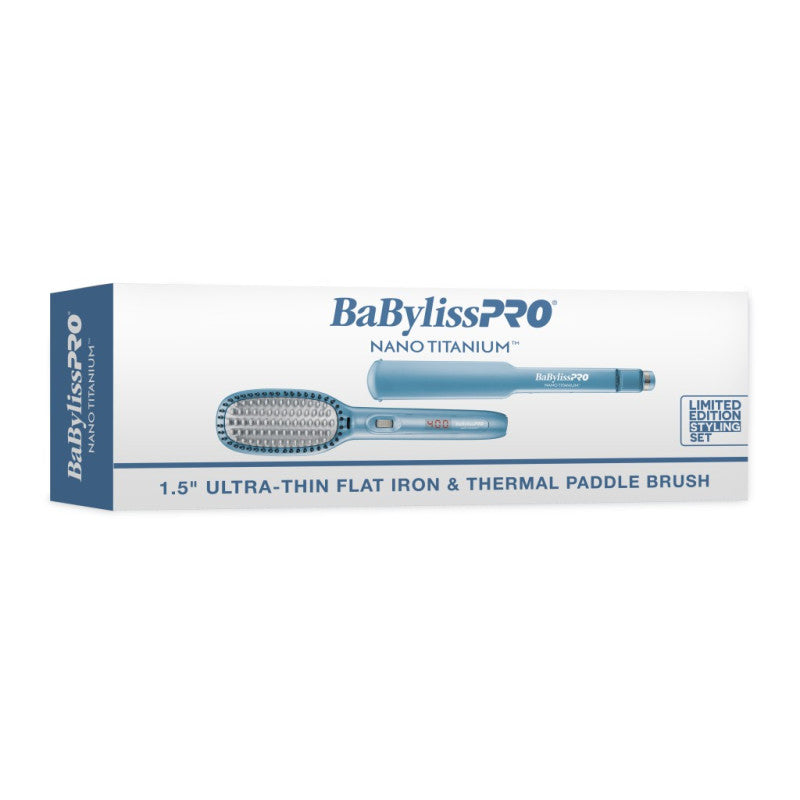 Babylisspro Nano Titanium Flat Iron & Thermal Brush Combo #BNTPP52UC