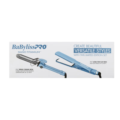 Babylisspro Nano Titanium Spring Iron & Straightener Combo #BNTPP69