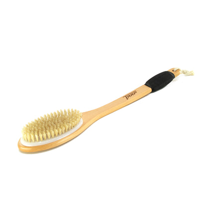 TAAF Bath Brush Wooden Curved Long Handle Antiskid Shower Brush