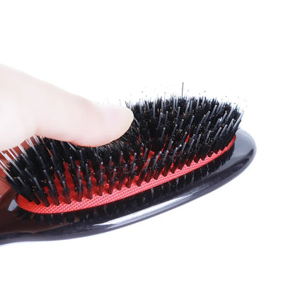 1PC Oval Boar Bristle & Nylon Hair Comb Mini Anti-static Hair Scalp Massage Comb Hairbrush Salon Hair Brush Styling Tool