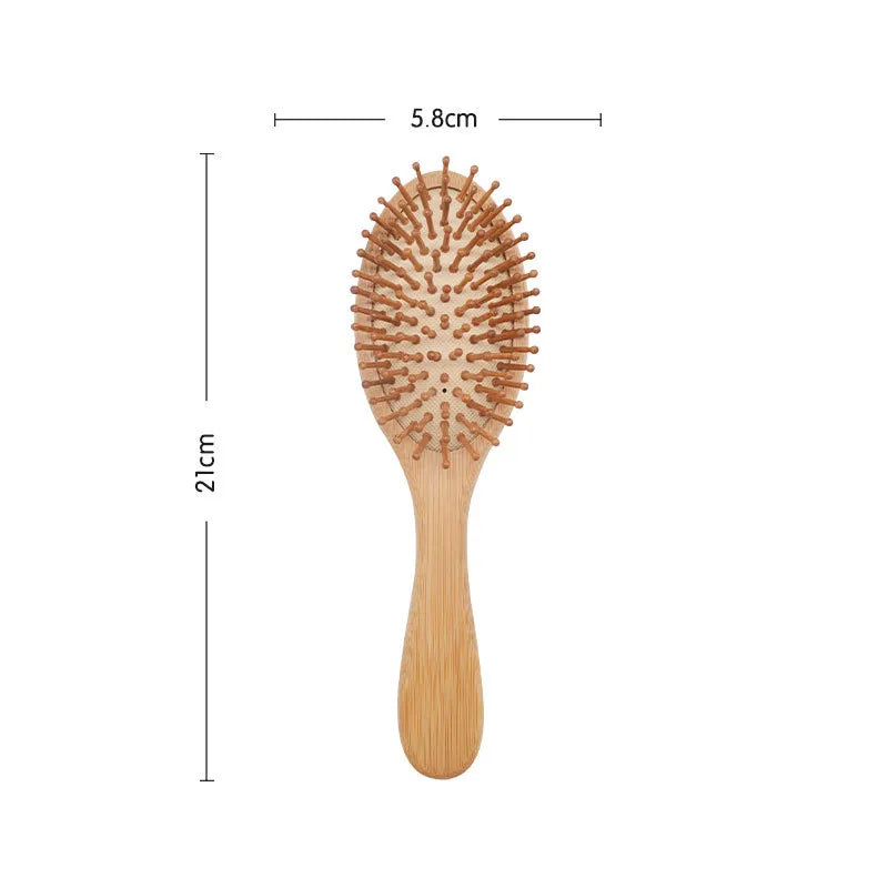 1PC Wood Comb Professional Healthy Paddle Cushion Hair Loss Massage Brush Hairbrush Comb Scalp Hair Care Healthy bamboo comb