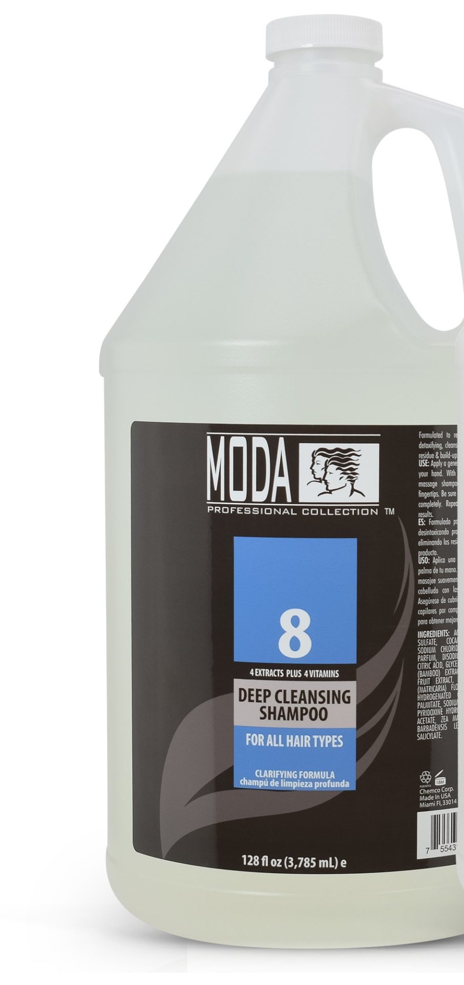 MODA Shampoo, Cleansing For All Hair Types - Nourishing Formula 128Oz