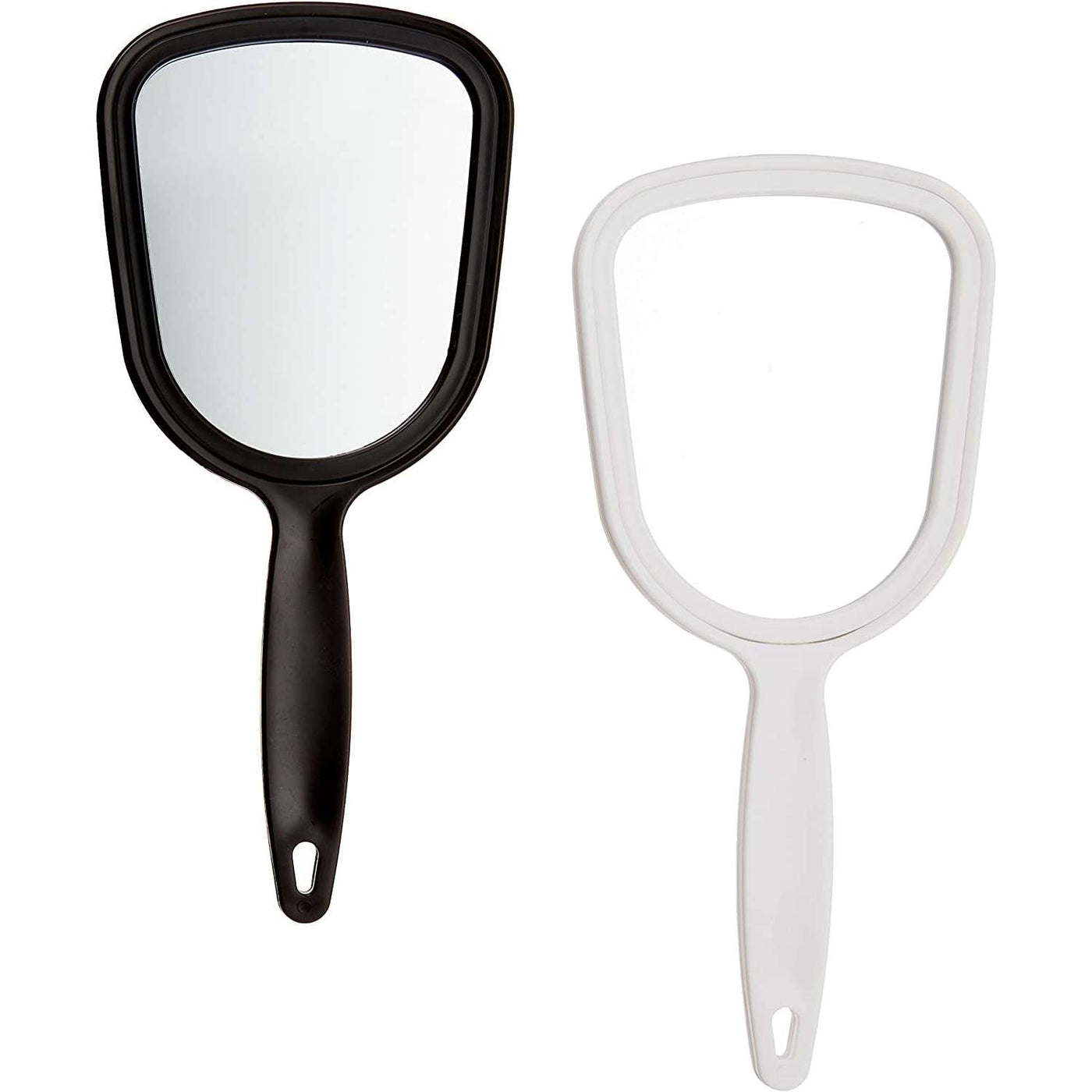 Soft 'N Style Hand Mirror 4-1/2" x 3-3/4" 6 white 6 black