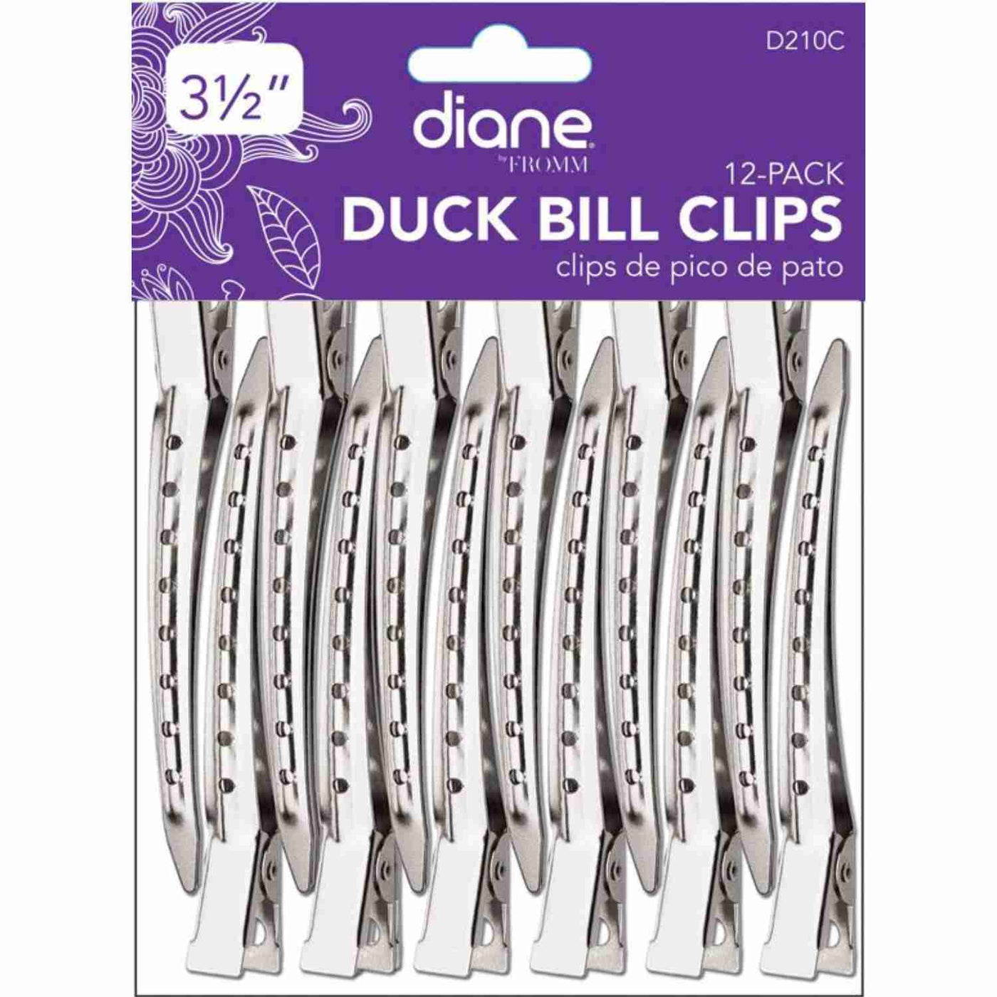 D210C Duck Bill Hair Clips 12PK