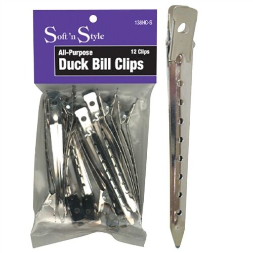 Hair Style All Purpose Duck Bill Clips 12 Pc